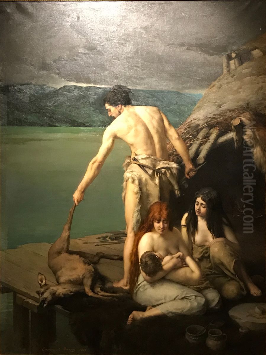 Habitation lacustre Oil Painting by Emmanuel Benner