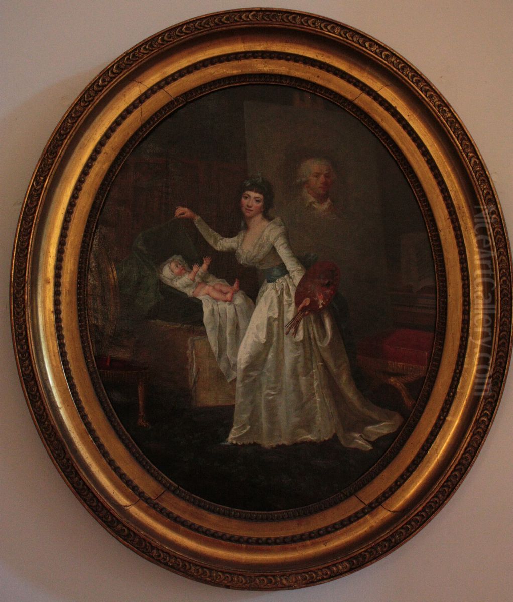 L'auteur a ses occupations Oil Painting by Marie-Nicole Vestier