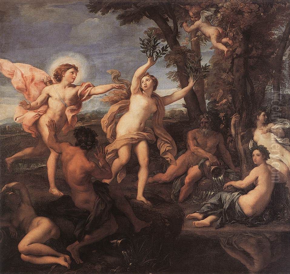 Apollo Chasing Daphne Oil Painting by Carlo Maratta or Maratti