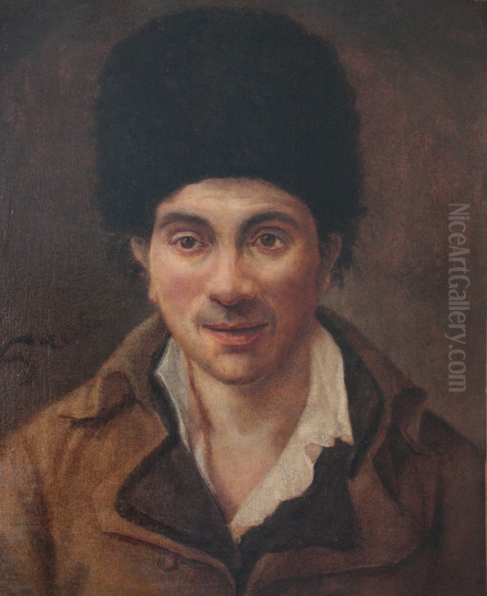 Portrait presume du Cordonnier Simon Oil Painting by Antoine-Jean Gros