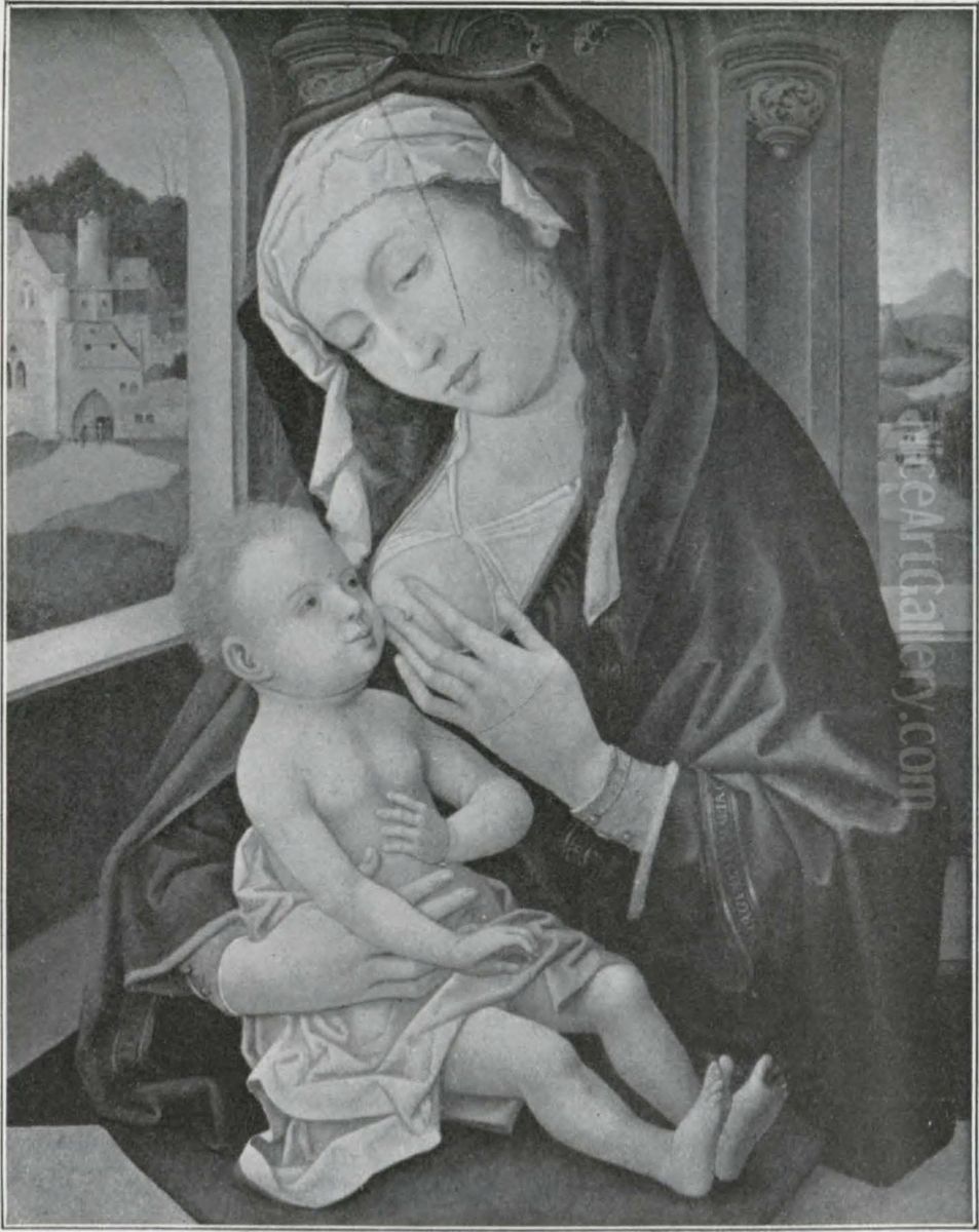 Nursing Madonna Oil Painting by Dieric the Younger Bouts