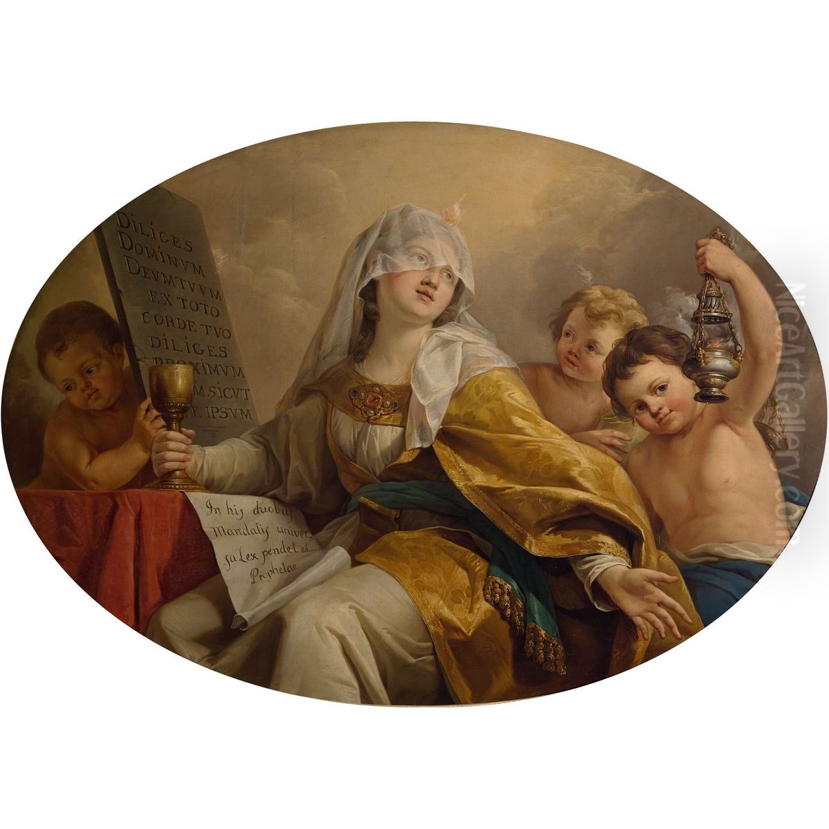 Faith Oil Painting by Marcello Bacciarelli