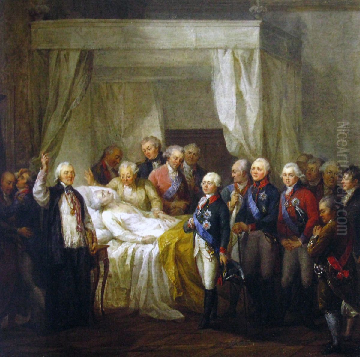 Death of Stanislaw August Poniatowski Oil Painting by Marcello Bacciarelli