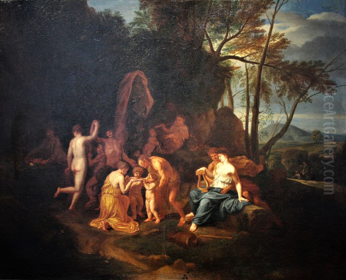 Enfance de Bacchus Oil Painting by Louis De Boullogne