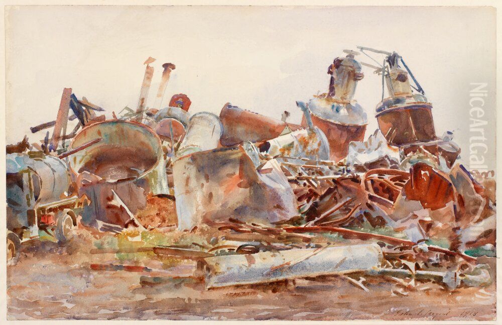 Sockerraffinaderi i ruiner Oil Painting by John Singer Sargent