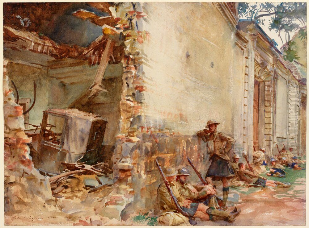 En gata i Arras Oil Painting by John Singer Sargent