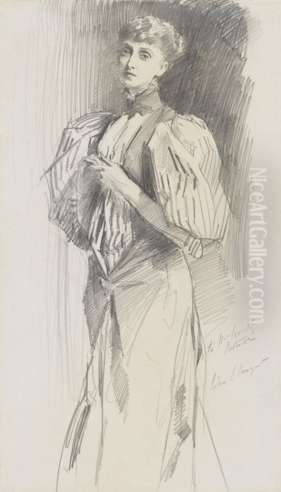 Alice Meynell Oil Painting by John Singer Sargent