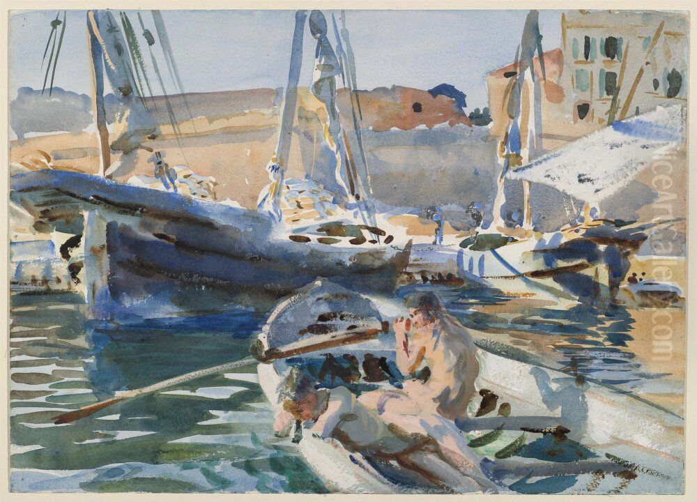 Gips lastas av Oil Painting by John Singer Sargent