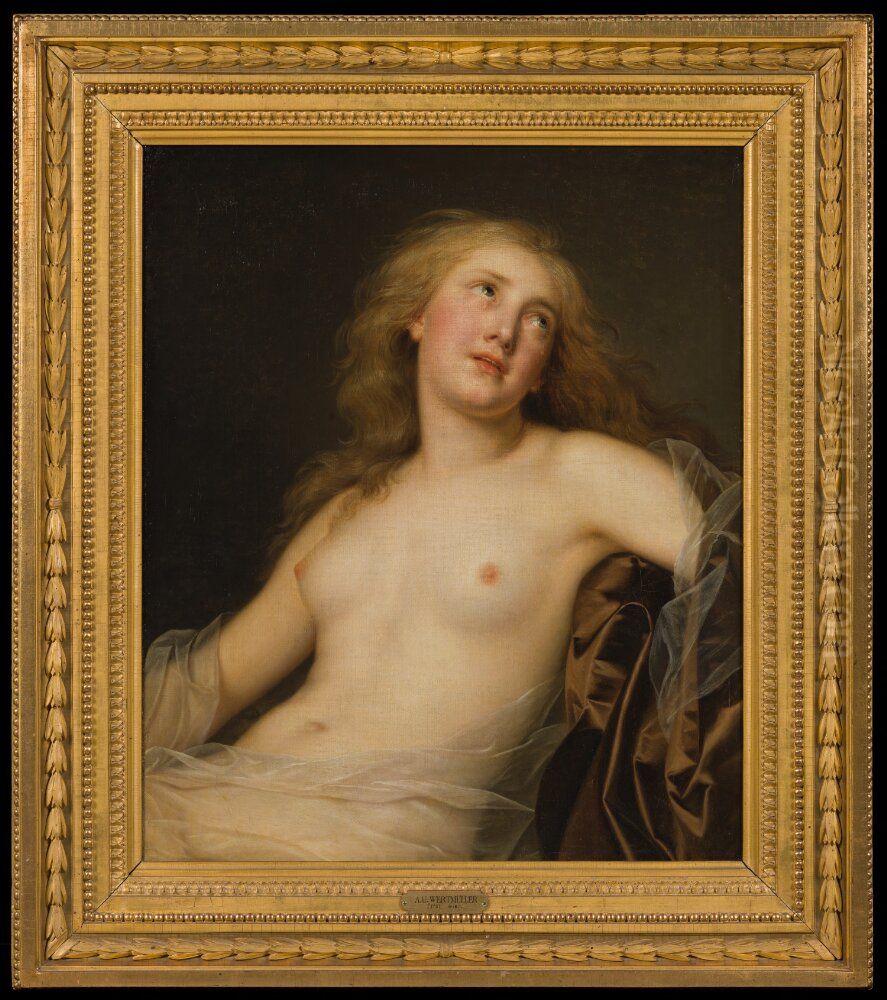 Studie for Ariadne pa Naxos Oil Painting by Adolf Ulrik Wertmuller