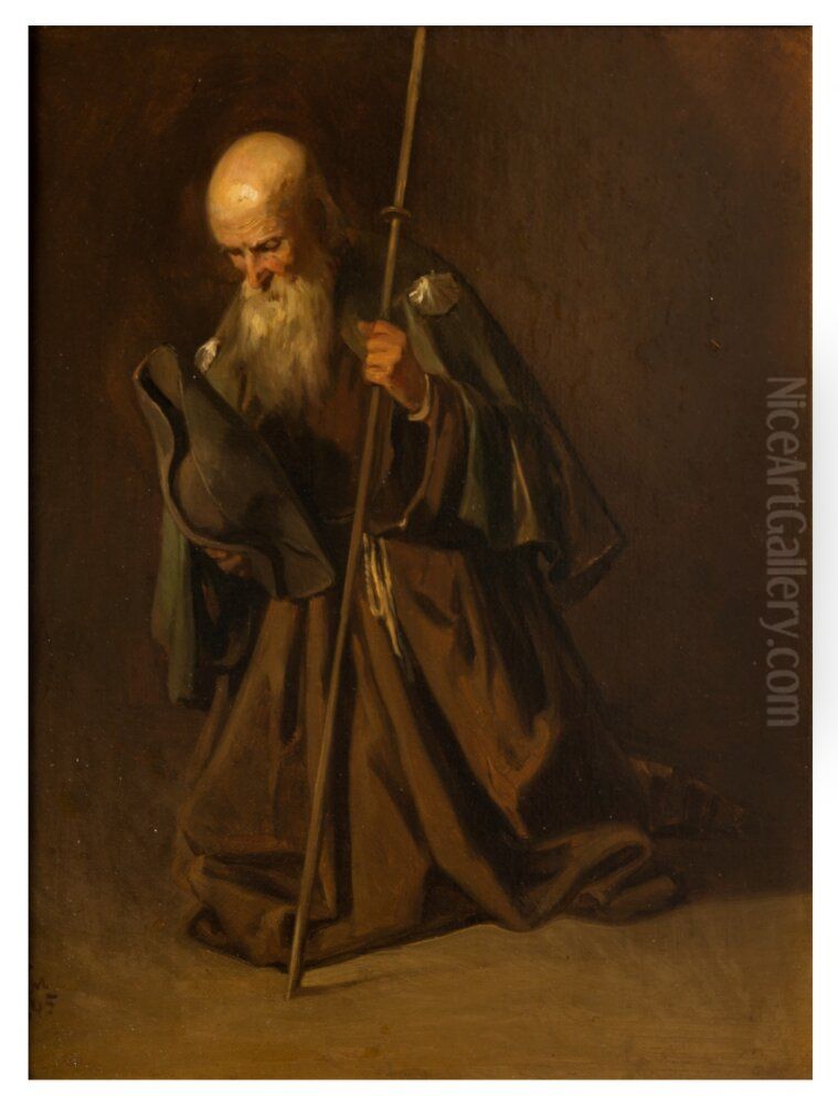 Knabojande pilgrim Oil Painting by Egron Lundgren