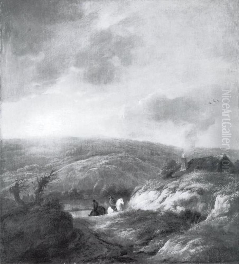 Vag genom dynerna Oil Painting by Jan Wijnants