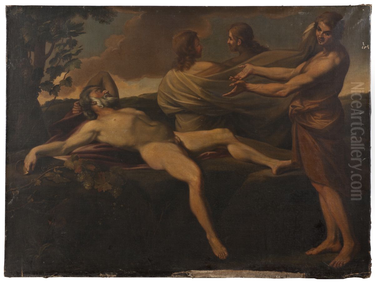 Noah and his Sons Oil Painting by Andrea Sacchi