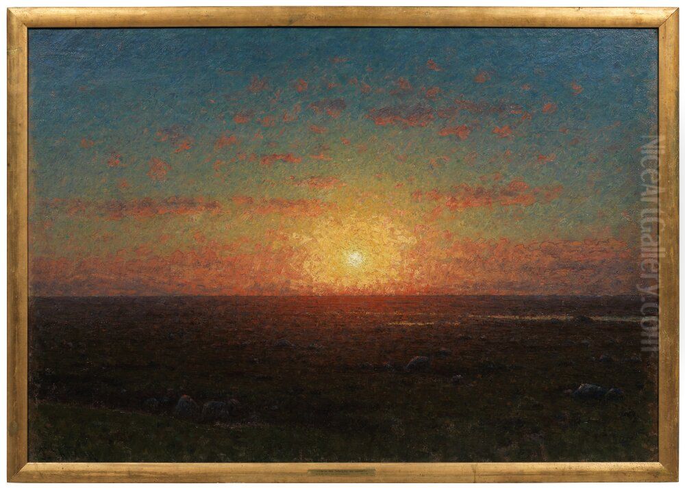 The Heath at Sunset Oil Painting by Per Ekstrom