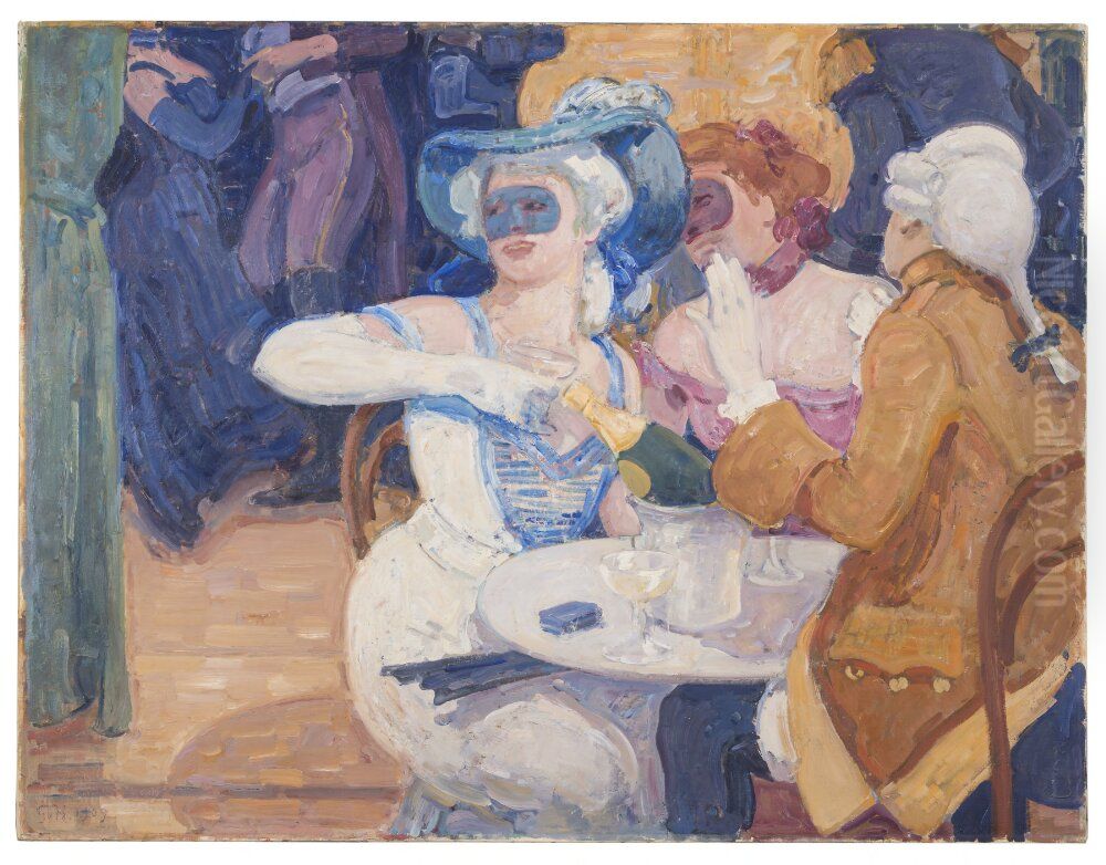 Carnival Oil Painting by Gosta Von Hennigs