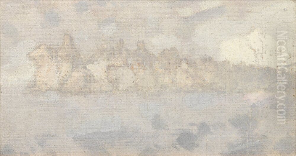 The Ride of the Valkyries. Study for The Battle of Bravalla Oil Painting by August Malmstrom