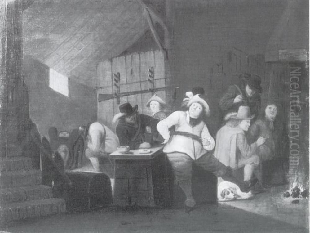 Rokande soldater Oil Painting by Anthonie Palamedesz.