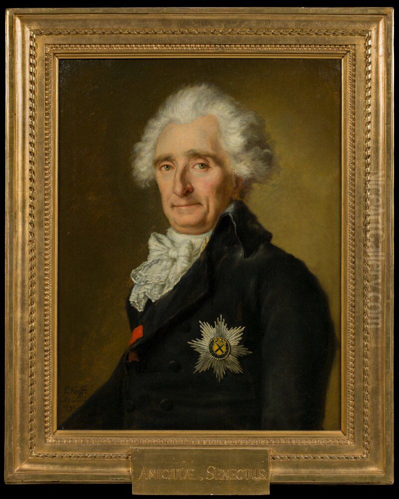 The French Emigre Francois-Emmanuel Guignard (1735-1821), Comte de Saint Priest Oil Painting by Per Krafft the Younger