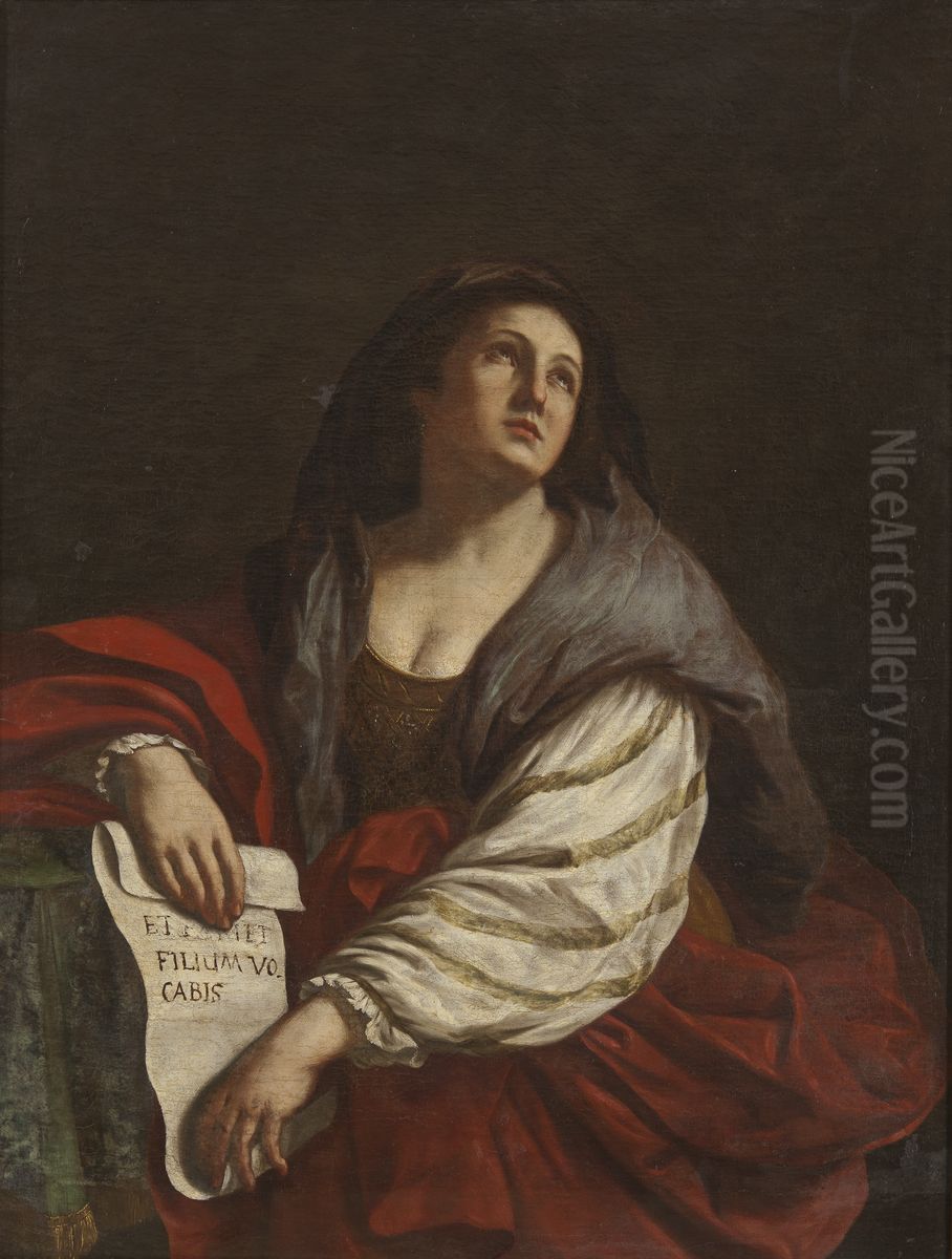 Den kimmeriska sibyllan Oil Painting by Giovanni Francesco Barbieri