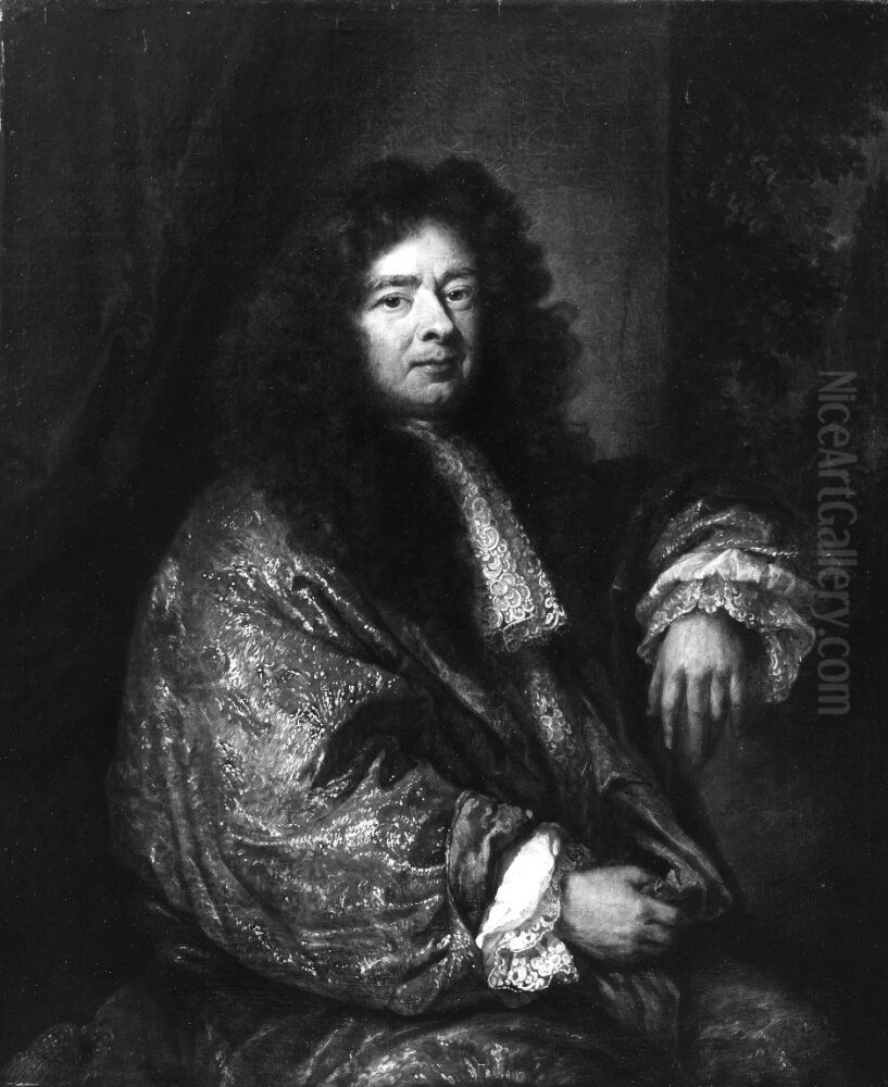 Portrait of a Man in a Gold-embroidered Coat Oil Painting by Caspar Netscher