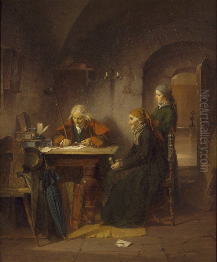 The Verger's Collection Oil Painting by Anders Gustaf Koskull