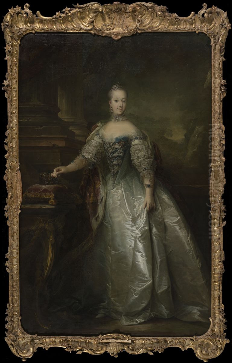 Drottning Juliane Marie av Danmark Oil Painting by Carl Gustaf Pilo