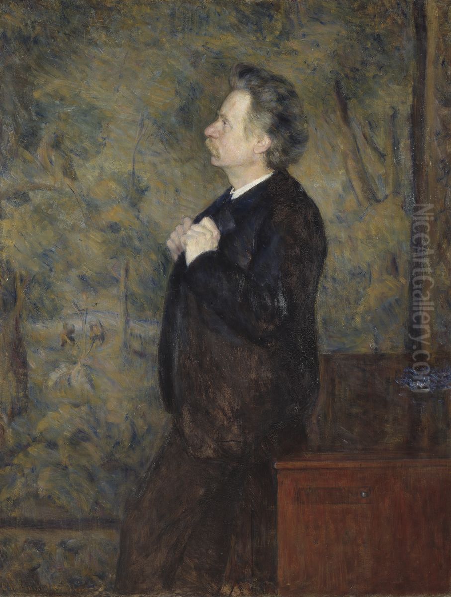 Kompositoren Edvard Grieg Oil Painting by Erik Werenskiold