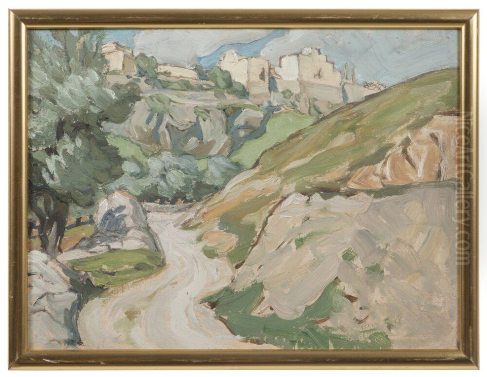 Vagen till Jerusalem. Studie Oil Painting by Anna Katarina Boberg