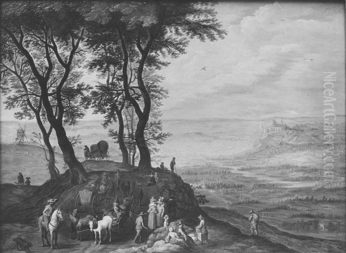 The Road to the Market Oil Painting by Jan Brughel