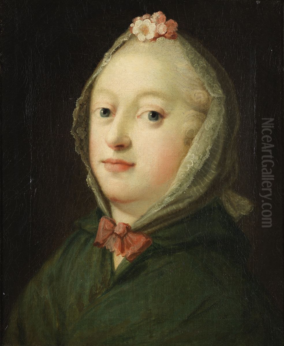 Louise, Queen of Denmark Oil Painting by Carl Gustaf Pilo