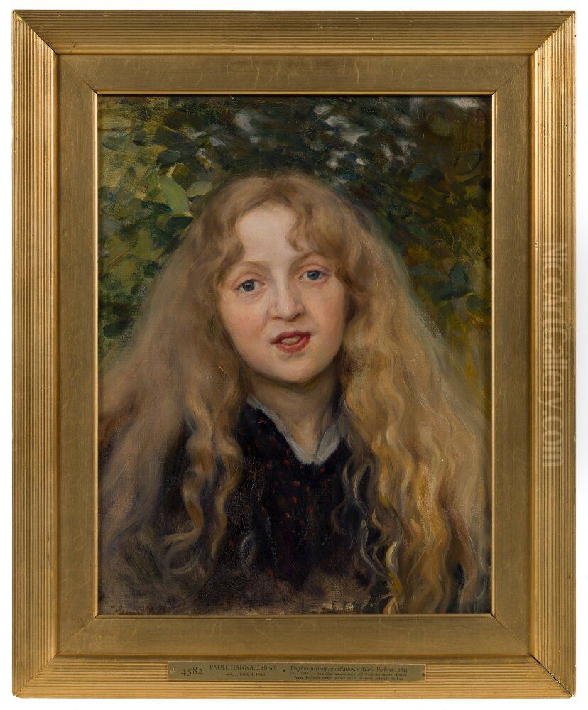 Marta Rudbeck, the Artist Oil Painting by Hanna Hirsch-Pauli