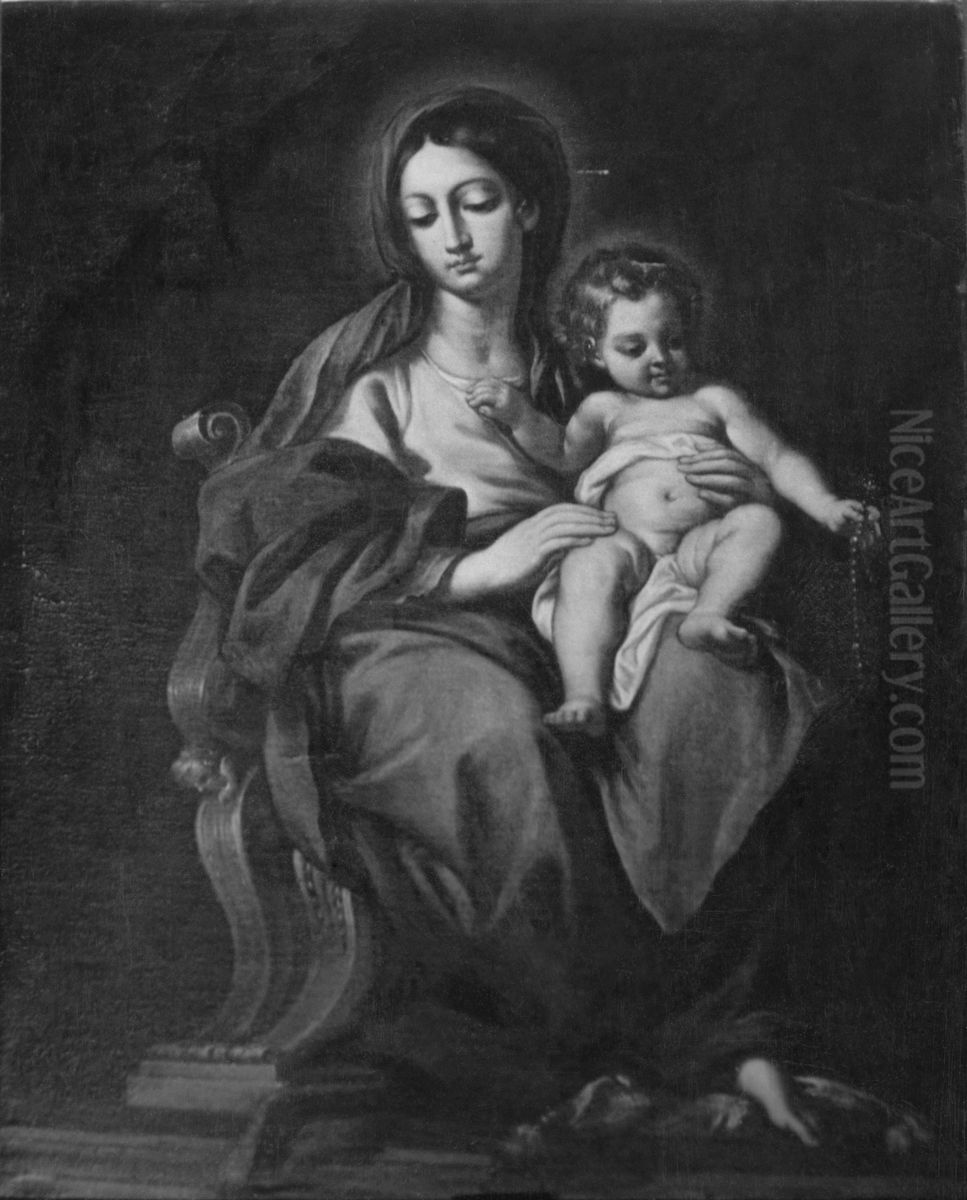 Madonnan med barnet Oil Painting by Ludovico Carracci