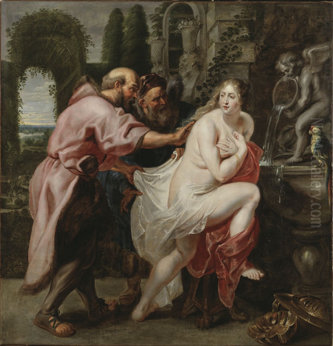 Susanna och gubbarna Oil Painting by (studio of) Rubens, Peter Paul