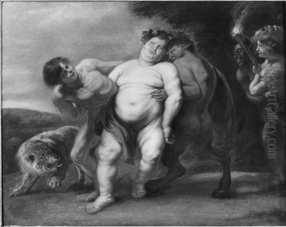 Drucken Silenus Oil Painting by (studio of) Rubens, Peter Paul