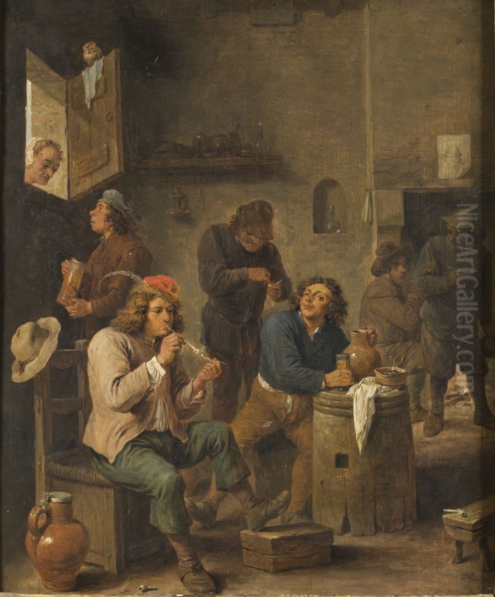 Interior of a Tavern Oil Painting by David Teniers the Younger