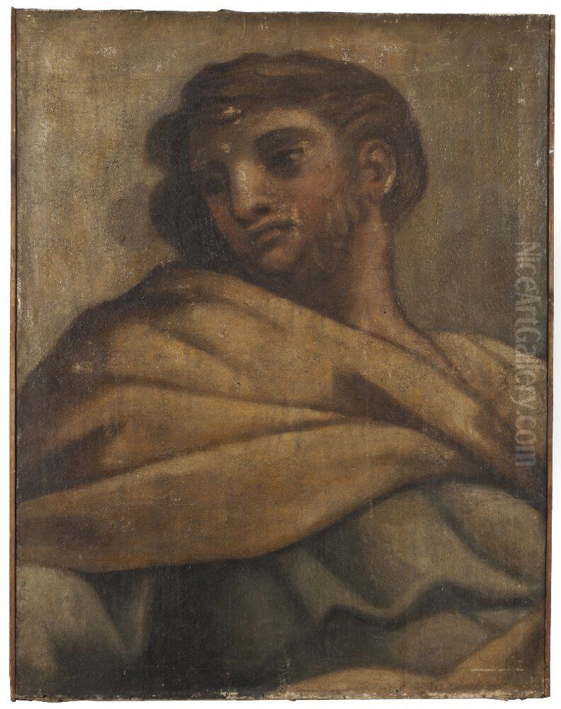 Detail of the vault of the Chapel of the Holy Sacrament in St Peter's, Rome, cartoon Oil Painting by Pietro da Cortona