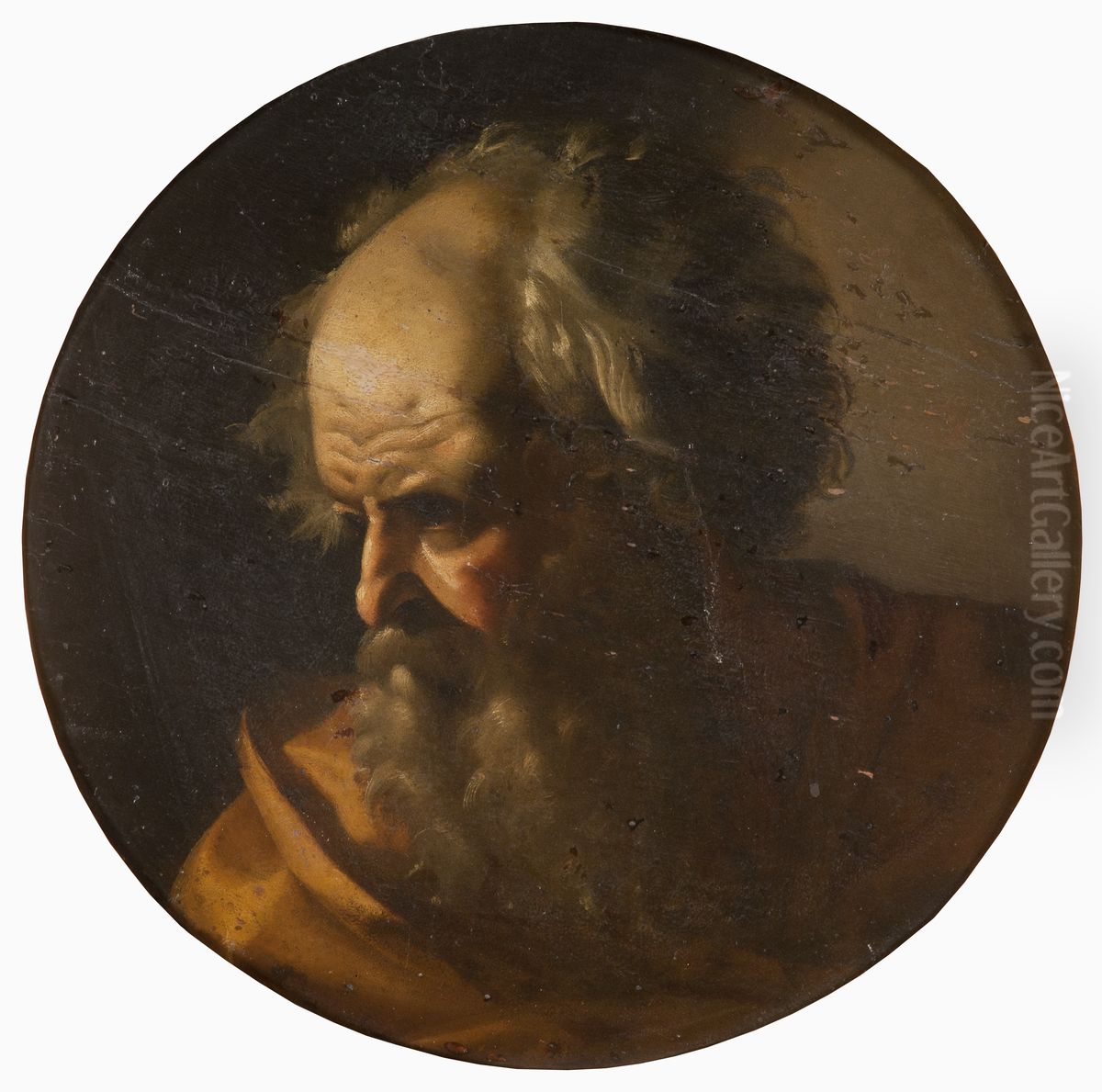 Head of an Apostle Oil Painting by Caravaggio