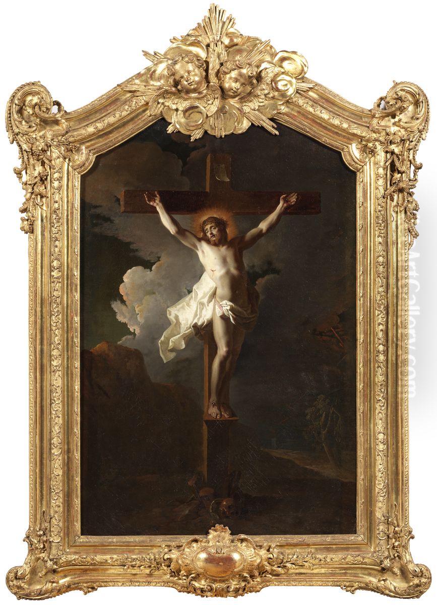 Kristus pa korset Oil Painting by Jean Ranc