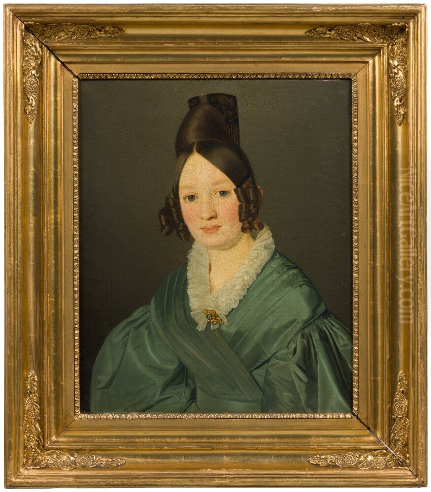 Portrait of a Woman Oil Painting by Niels Peter Holbech