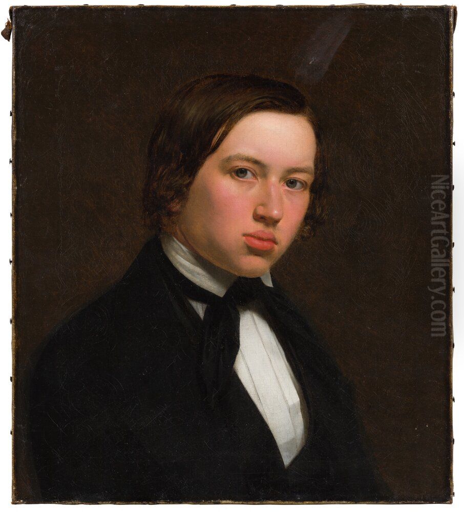 Presumed Self-Portrait Oil Painting by Ludvig August Smith