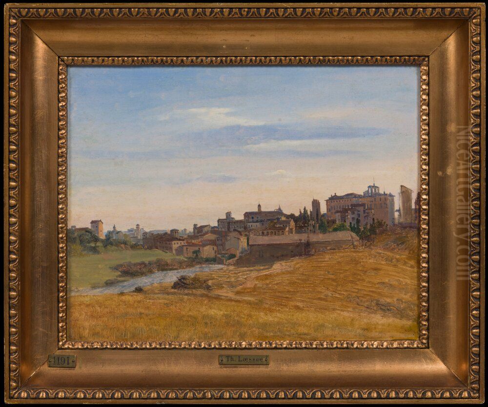 View from the Outskirts of Rome Oil Painting by Thorald Laessoe