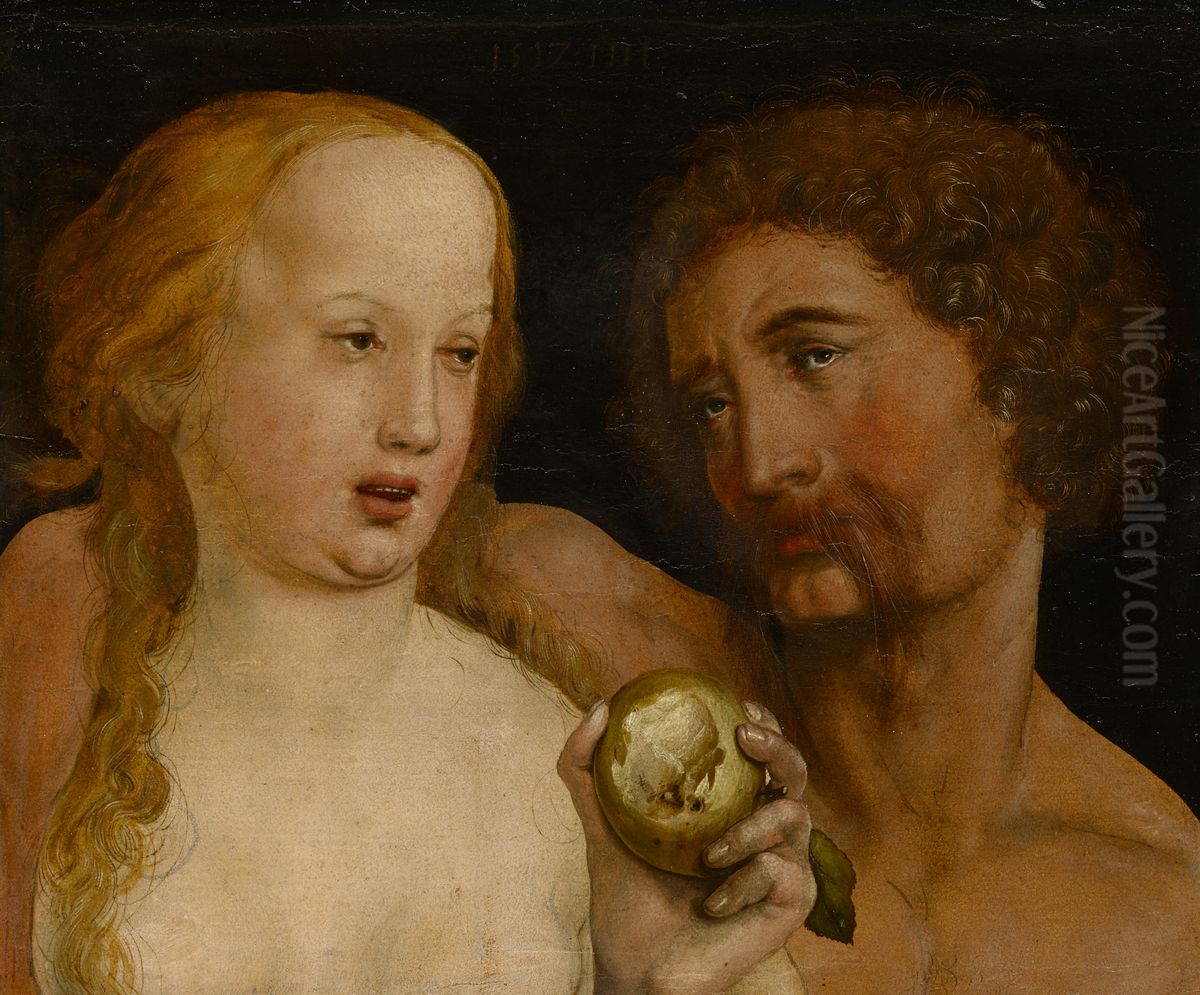 Adam and Eve Oil Painting by Hans Holbein the Younger