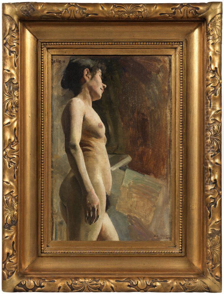Nude Study Oil Painting by Akseli Valdemar Gallen-Kallela
