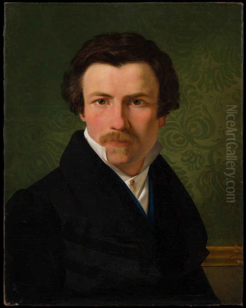 Portrait of a Man Oil Painting by Ditlev Blunck