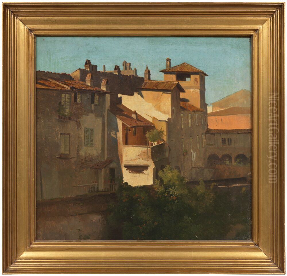 Study from Via Babuino, Rome Oil Painting by Frederik Rohde