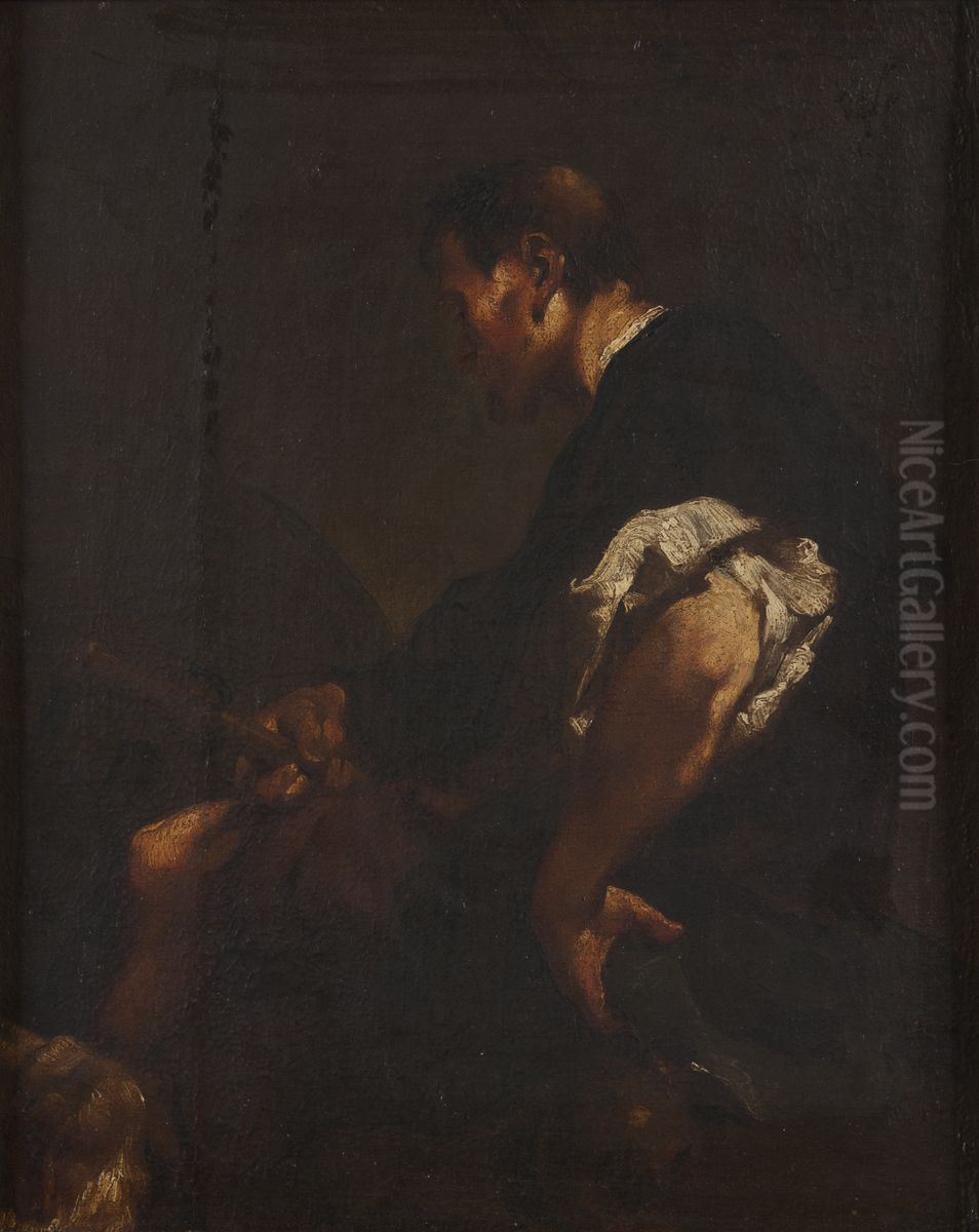 St Rochus Oil Painting by Giovanni Battista Piazzetta