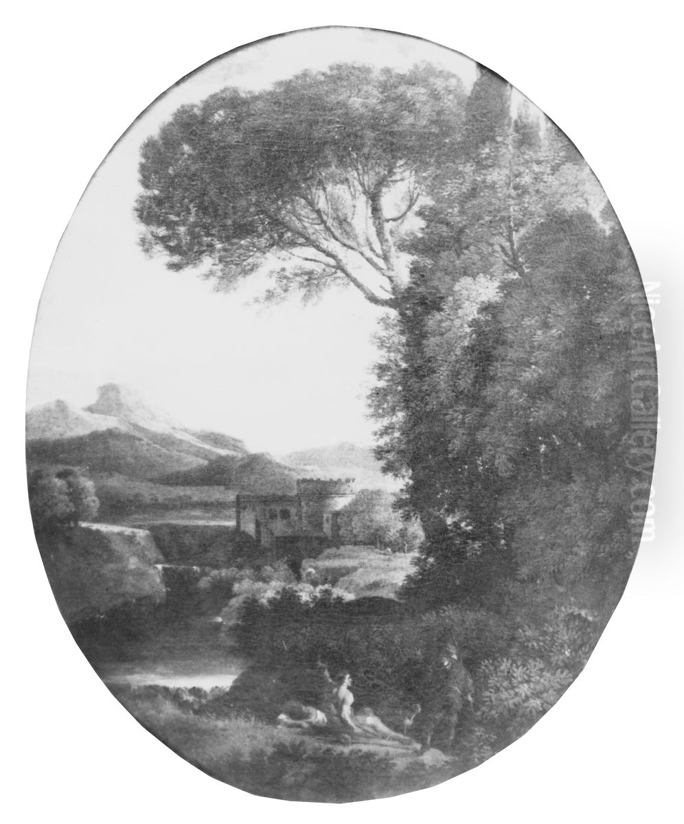 Landscape with Pines Oil Painting by Jan Frans van Bloemen