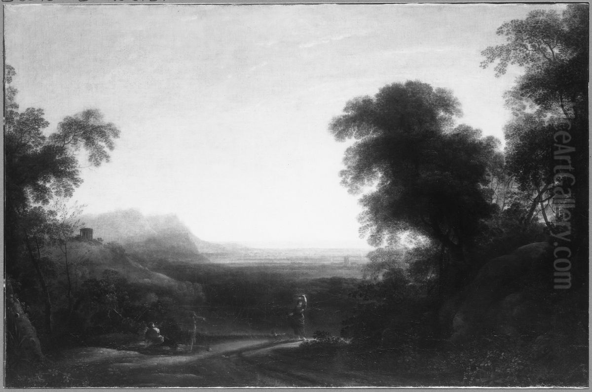 Landscape at Sunset Oil Painting by Claude Lorrain (Claude Gellee)