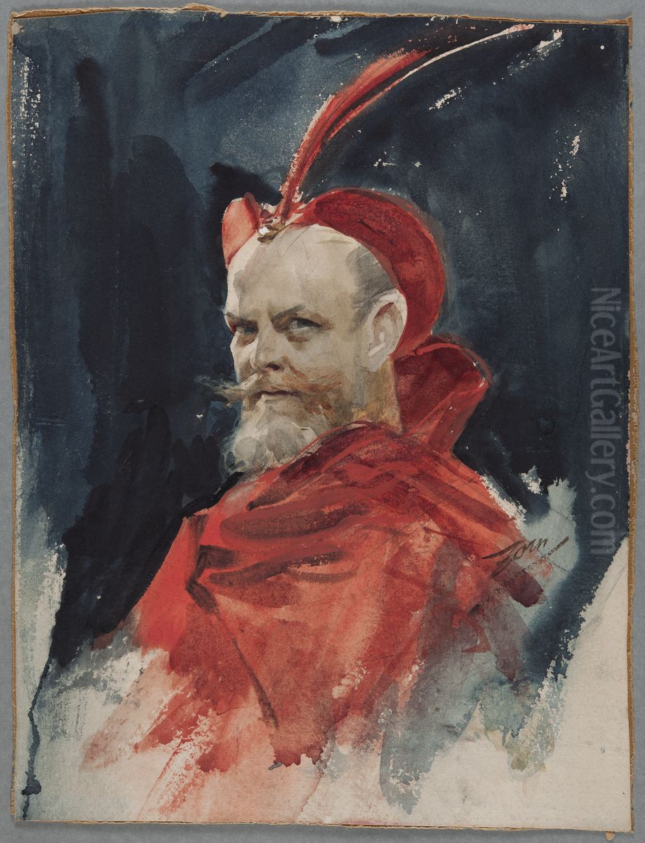 Mefisto (Konsul Dahlander) Oil Painting by Anders Zorn