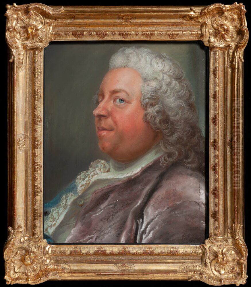 Company director and ironmaster Claes Grill Oil Painting by Gustaf Lundberg