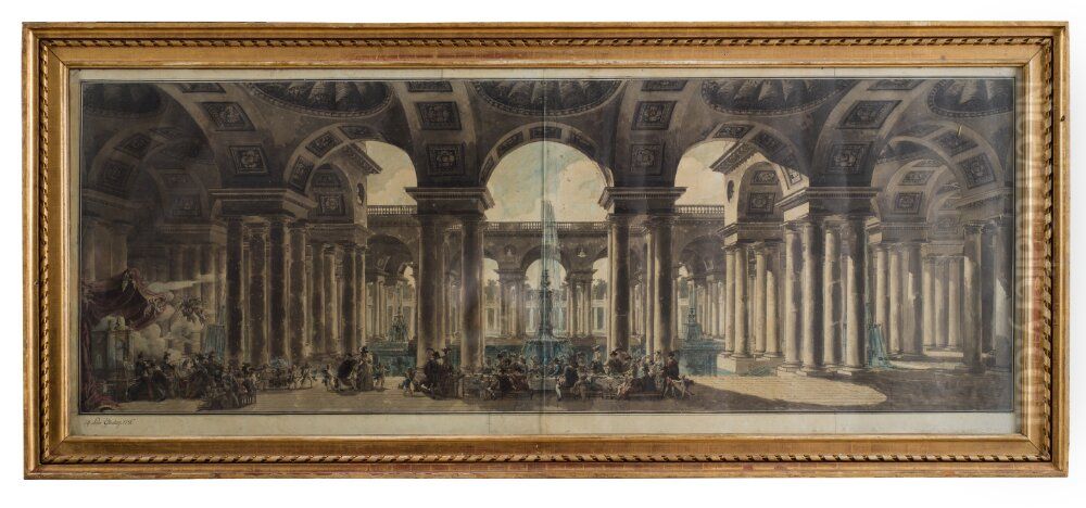 Scenografi for en opera Oil Painting by Per Estenberg